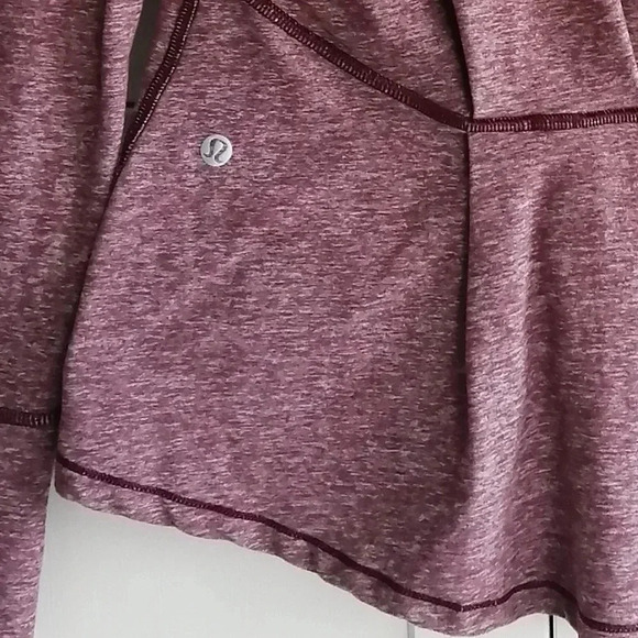 Lululemon Warm Your Core Long Sleeve Pleated Back Bordeaux Burgundy Small - Picture 7 of 16